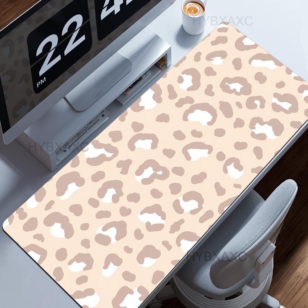 Desk Setup Beige - XXL Keyboard Komputer dan Alas Mouse