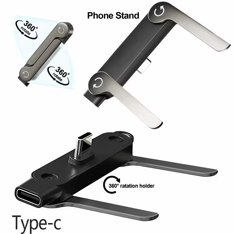Desk Setup Stand - Adaptor Braket Pengisi Daya Ponsel Tipe