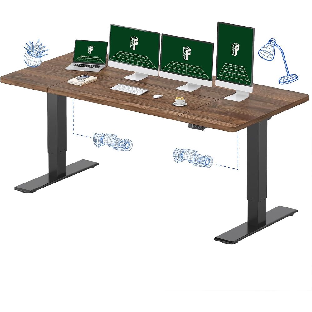 Desk Setup Dual Monitor - Meja Berdiri Elektrik 79