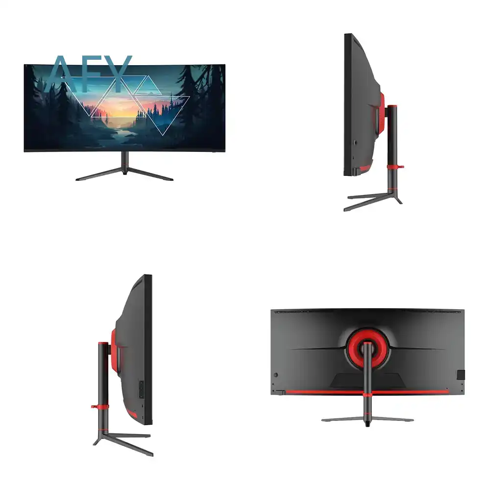 Desk Setup Dual Monitor - Monitor gaming lengkung Flashworth 34 inci