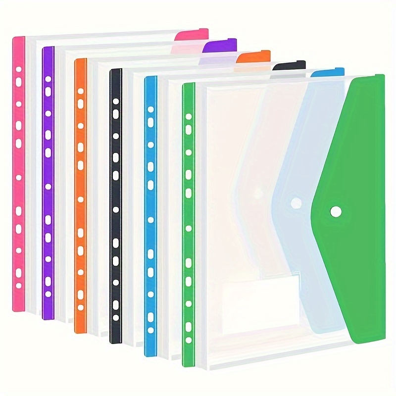 Ring Binder Box - Map Plastik Warna-warni dengan Penutup Jepret,