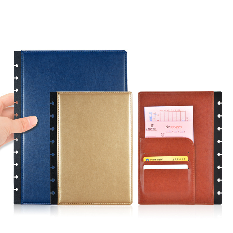 Ring Binder Box - Buku Catatan Bersampul Kulit Model Loose-leaf
