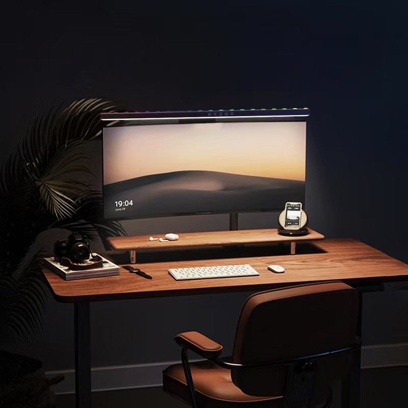 Desk Setup On Bed - Lampu Monitor LED Lampu Meja Gantung
