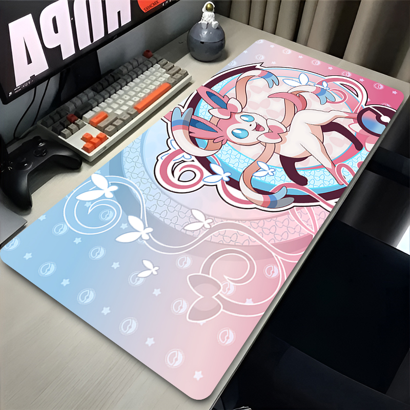 Desk Setup Rug - Alas Mouse Lucu Merah Muda Besar