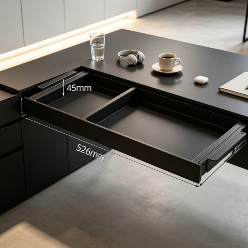 Desk Setup For Office - Rak Penyimpanan Geser Premium di Bawah