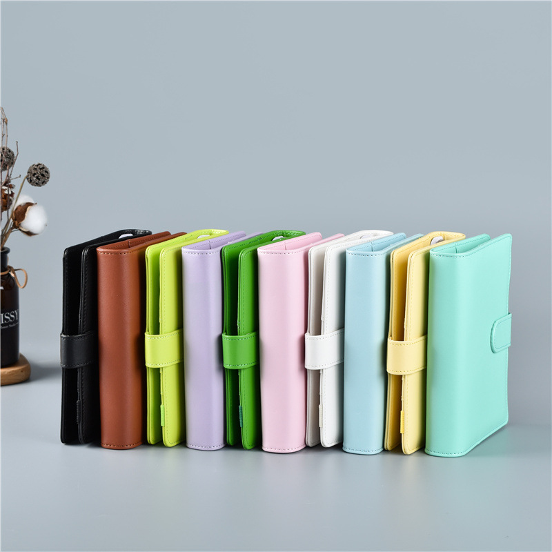 Ring Binder Box - A6/A5 Macaroon Warna Kulit PU DIY