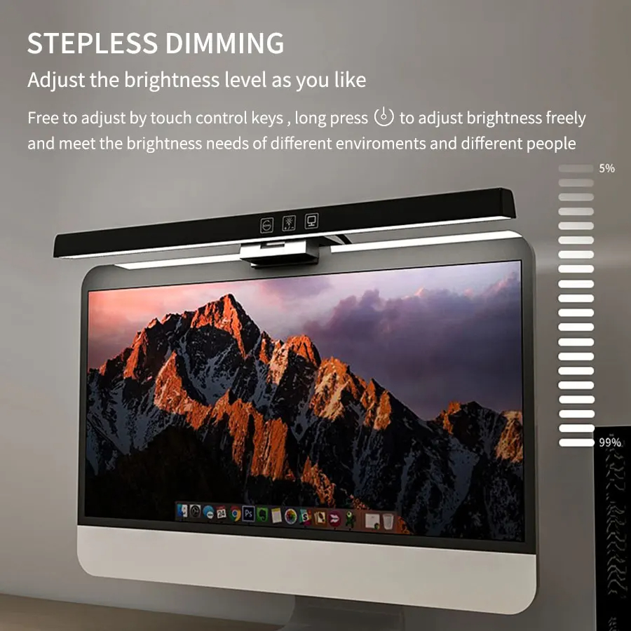 Lampu meja LED, cahaya Monitor - Desk Setup On Bed ulasan dan harga