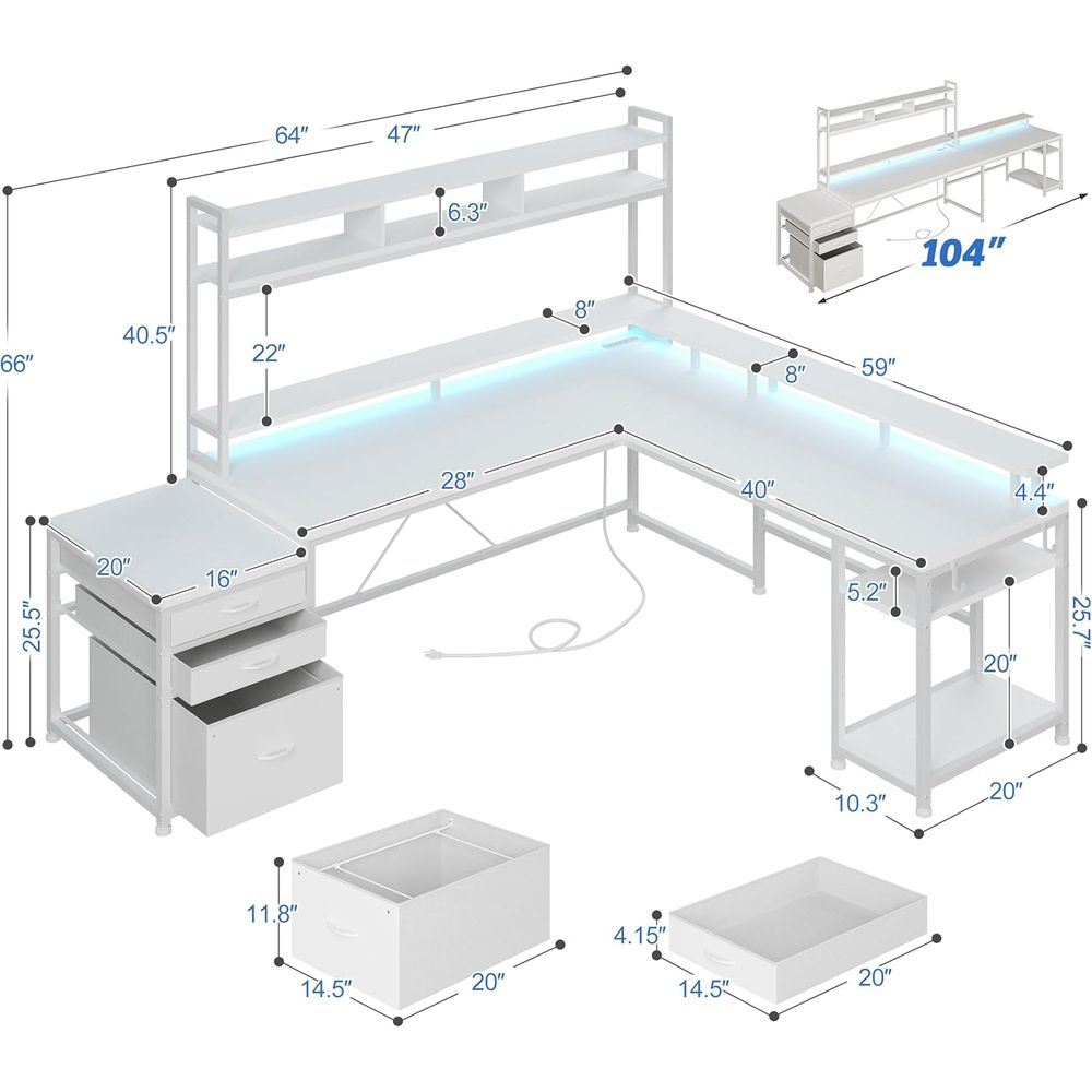 Meja Kerja Bentuk L 104-inci u - Desk Setup Dual Monitor ulasan dan harga