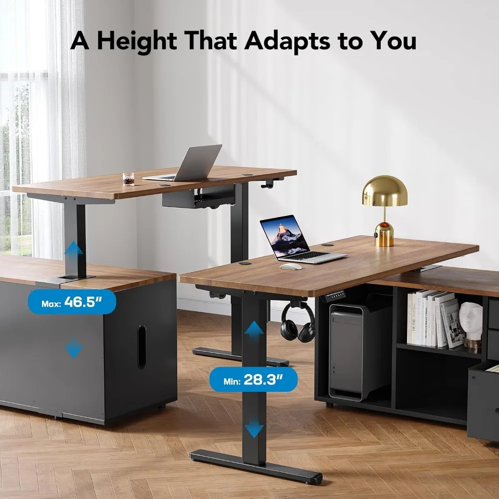 HUANUO Meja Berdiri Berbentuk  - Desk Setup Height ulasan dan harga