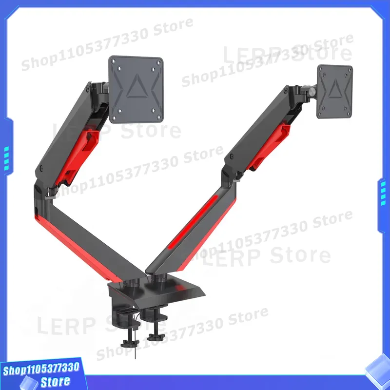 Penyangga Monitor Ganda Alumin - Desk Setup Dual Monitor ulasan dan harga