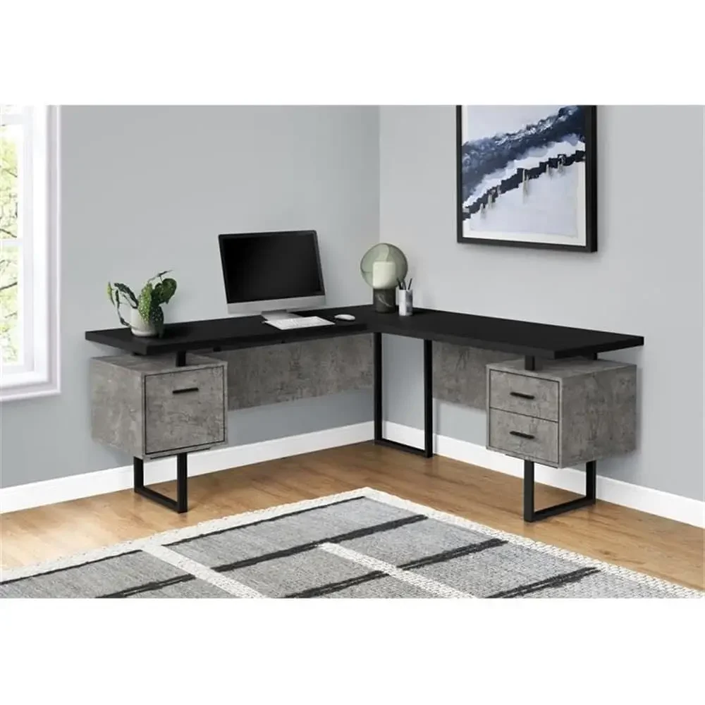 Meja Komputer Bentuk L 70 deng - Desk Setup For Office ulasan dan harga