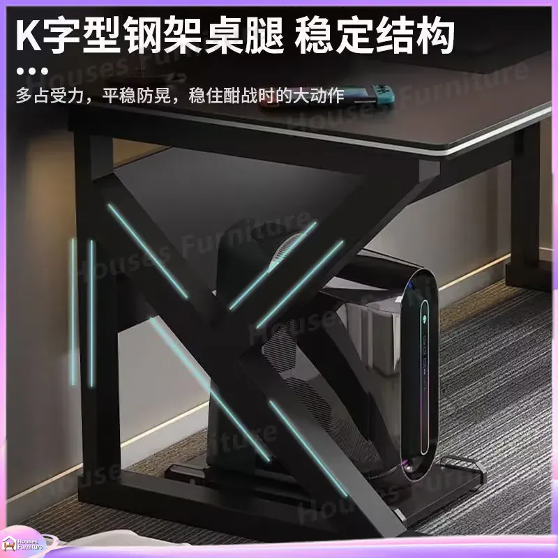 Meja Gaming Cafe Metal Hitam M - Desk Setup For Office ulasan dan harga