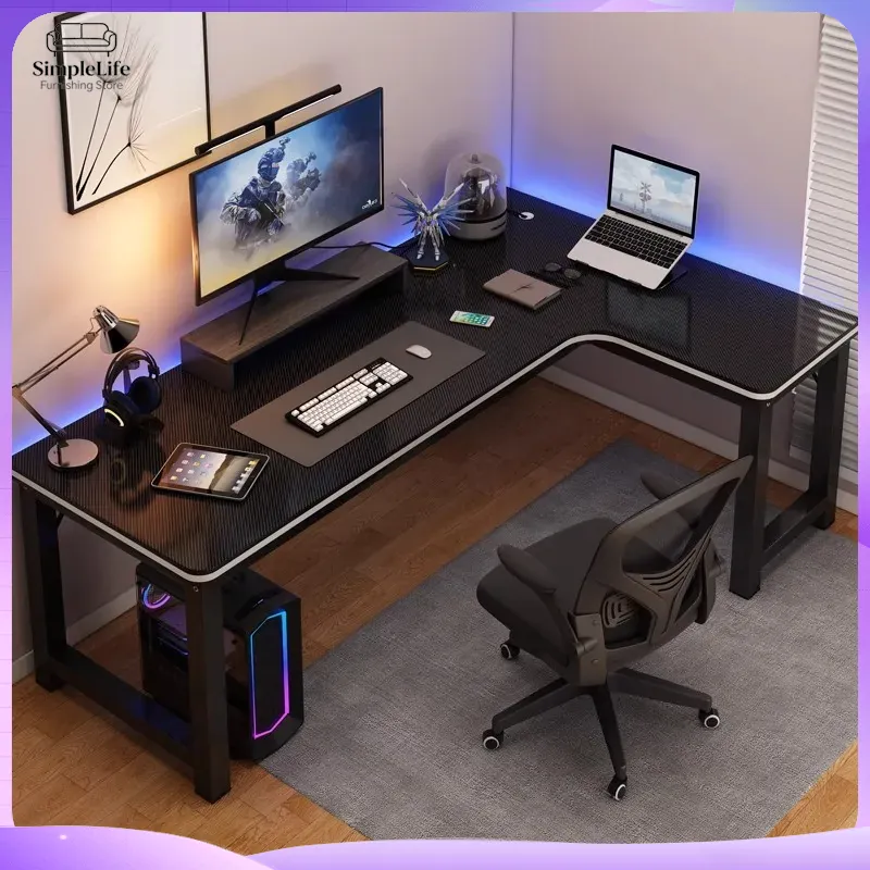 Meja Gaming Sudut untuk Komput - Desk Setup Dual Monitor ulasan dan harga