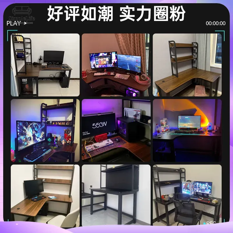 Meja Gaming Sudut untuk Komput - Desk Setup Dual Monitor ulasan dan harga