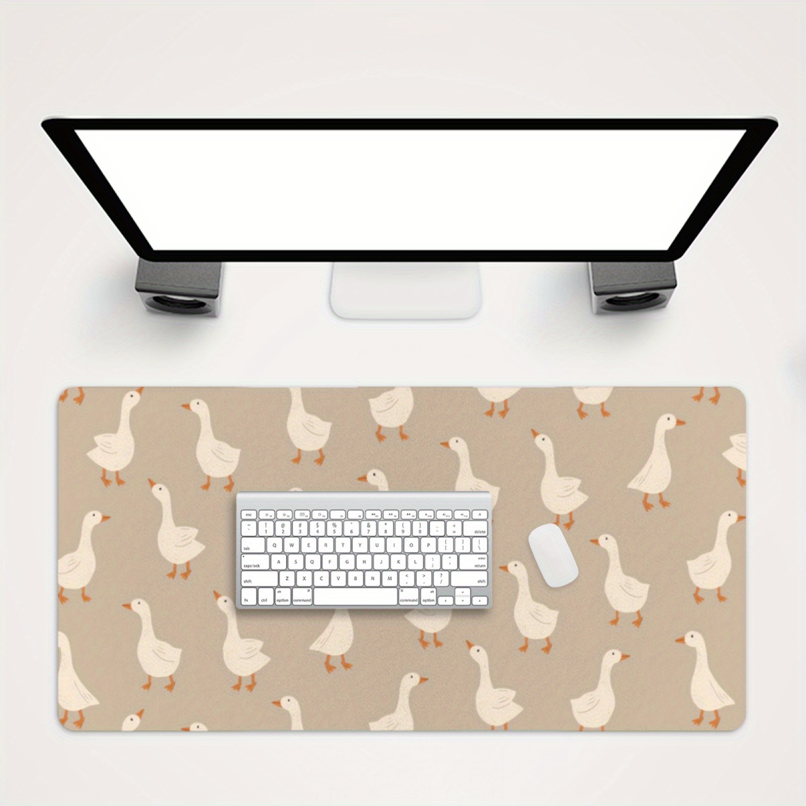 Alas Meja Pola Rumbai Burung A - Desk Setup Beige ulasan dan harga