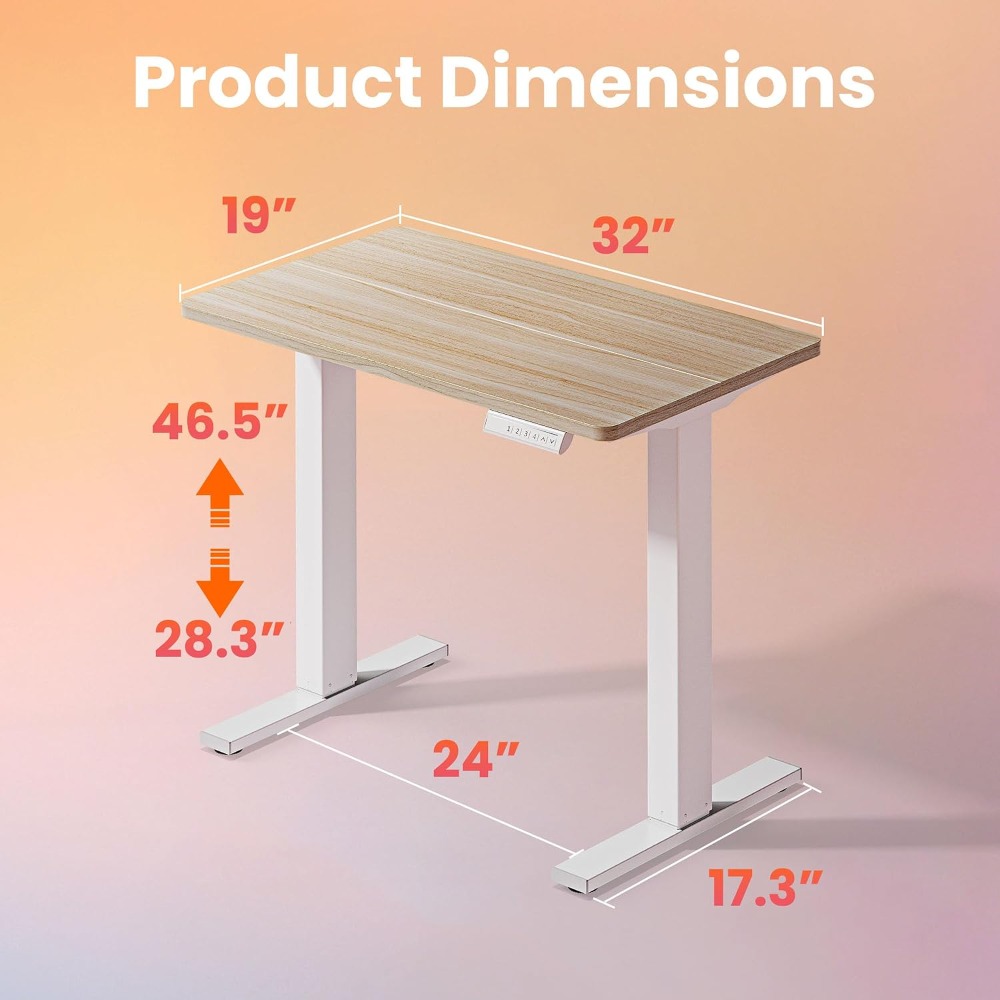 Meja Kerja Elektrik Kecil yang - Desk Setup Height ulasan dan harga