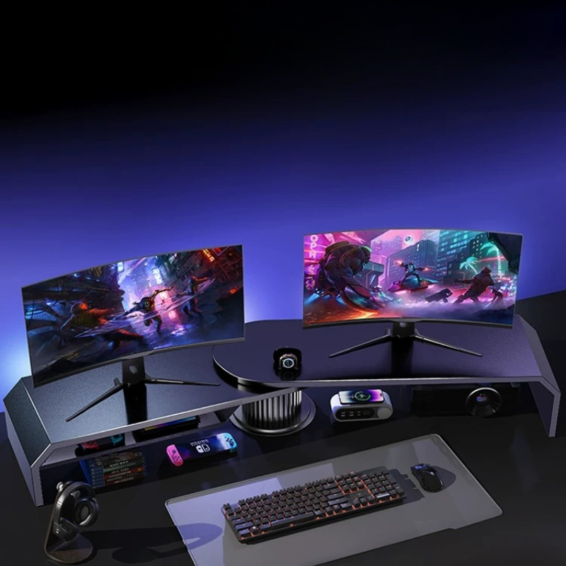 Penyangga Monitor Ganda untuk  - Desk Setup Dual Monitor ulasan dan harga