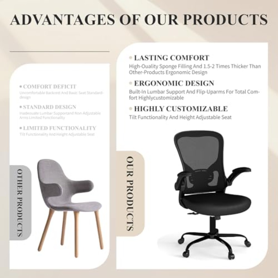 Kursi Kantor Berjaring, Kursi  - Desk Setup Height ulasan dan harga