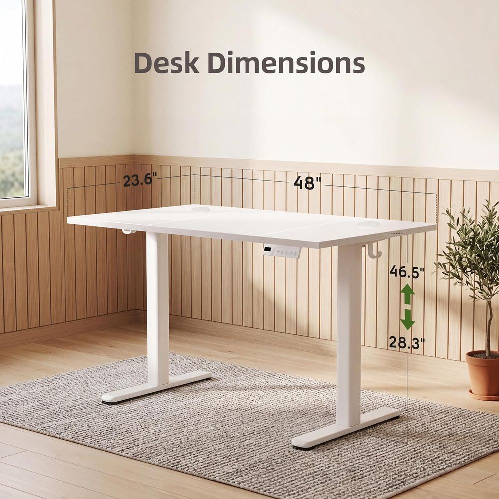 Meja Kerja Elektrik yang Dapat - Desk Setup Dual Monitor ulasan dan harga