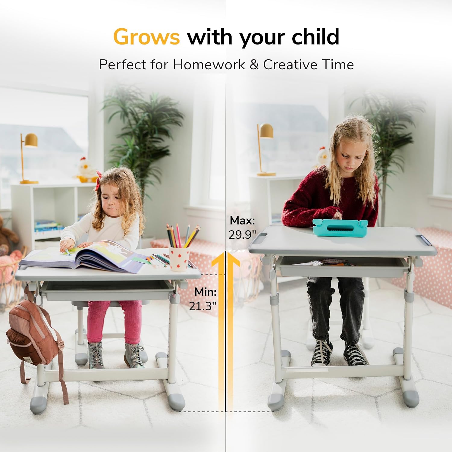 Set Meja dan Kursi Anak yang D - Desk Setup Height ulasan dan harga