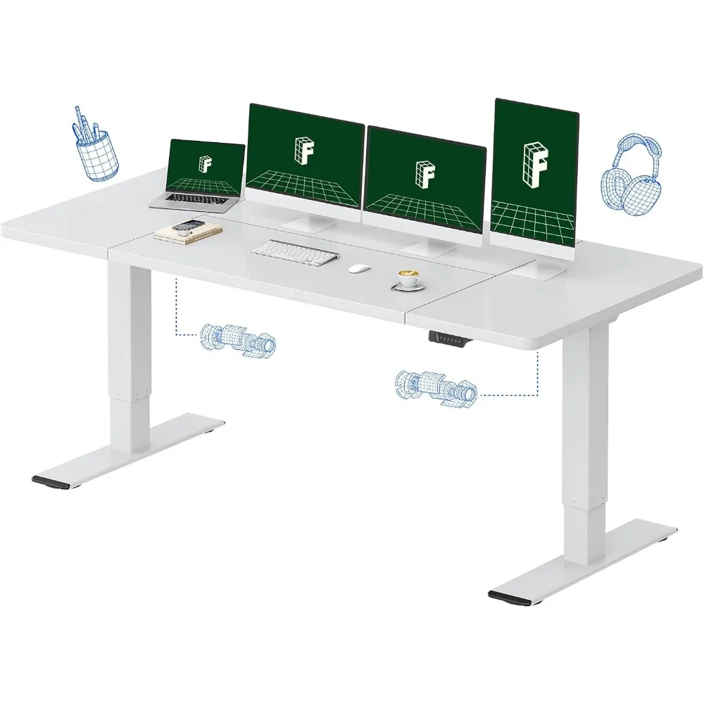 FLEXISPOT Meja Berdiri Elektri - Desk Setup Dual Monitor ulasan dan harga