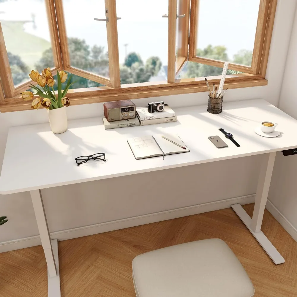 FLEXISPOT Meja Berdiri Elektri - Desk Setup Dual Monitor ulasan dan harga