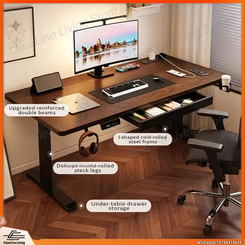Meja Gaming Elektrik dengan Pe - Desk Setup Height ulasan dan harga