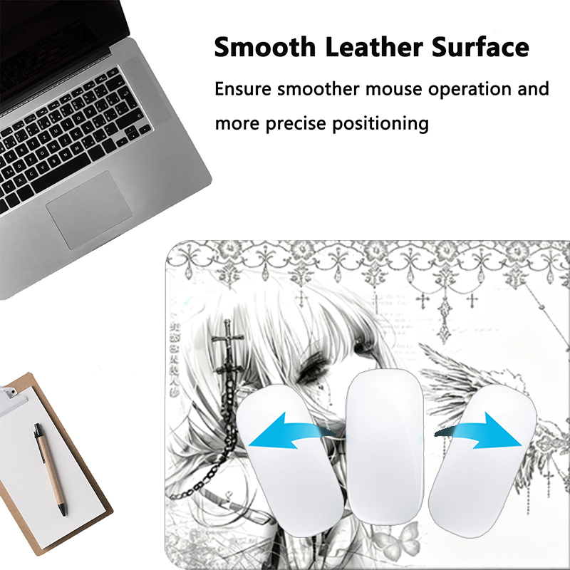 Alas Mouse Kulit Hitam Putih E - Desk Setup Rug ulasan dan harga