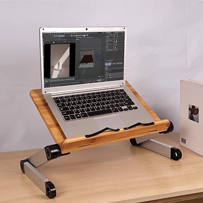 Meja Laptop Lipat dari Bambu,  - Desk Setup With Ipad ulasan dan harga