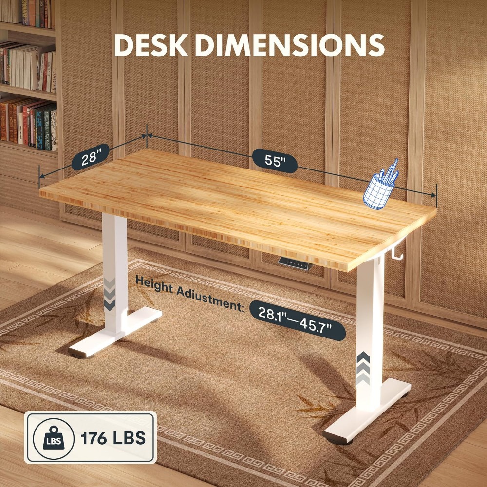 FLEXISPOT Meja Berdiri Bambu S - Desk Setup For Office ulasan dan harga