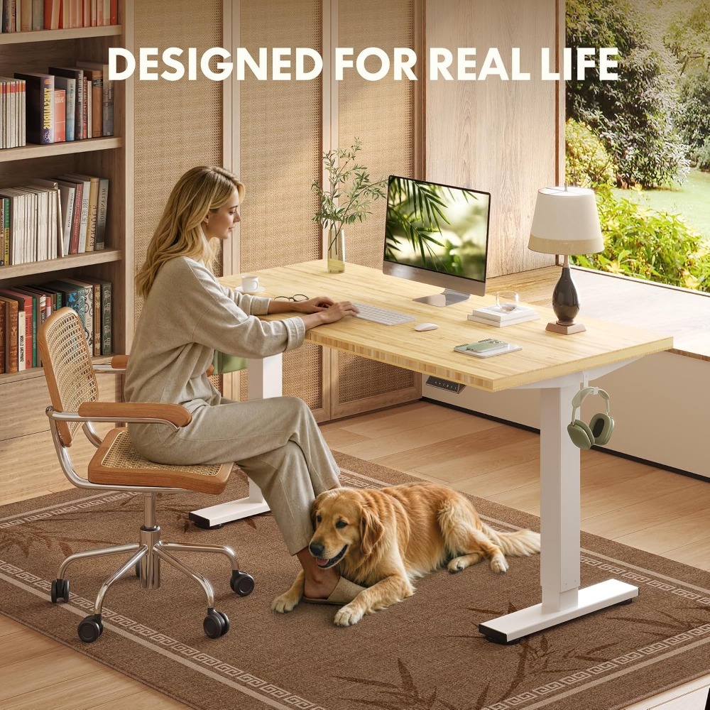 FLEXISPOT Meja Berdiri Bambu S - Desk Setup For Office ulasan dan harga