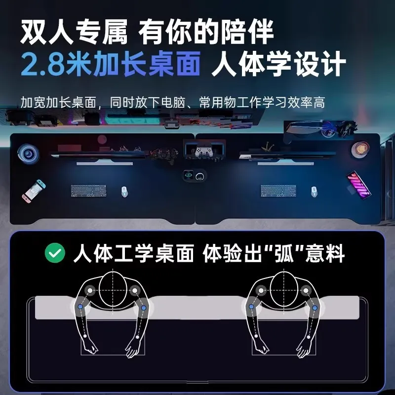 Meja Gaming E-sports Double un - Desk Setup Bedroom ulasan dan harga