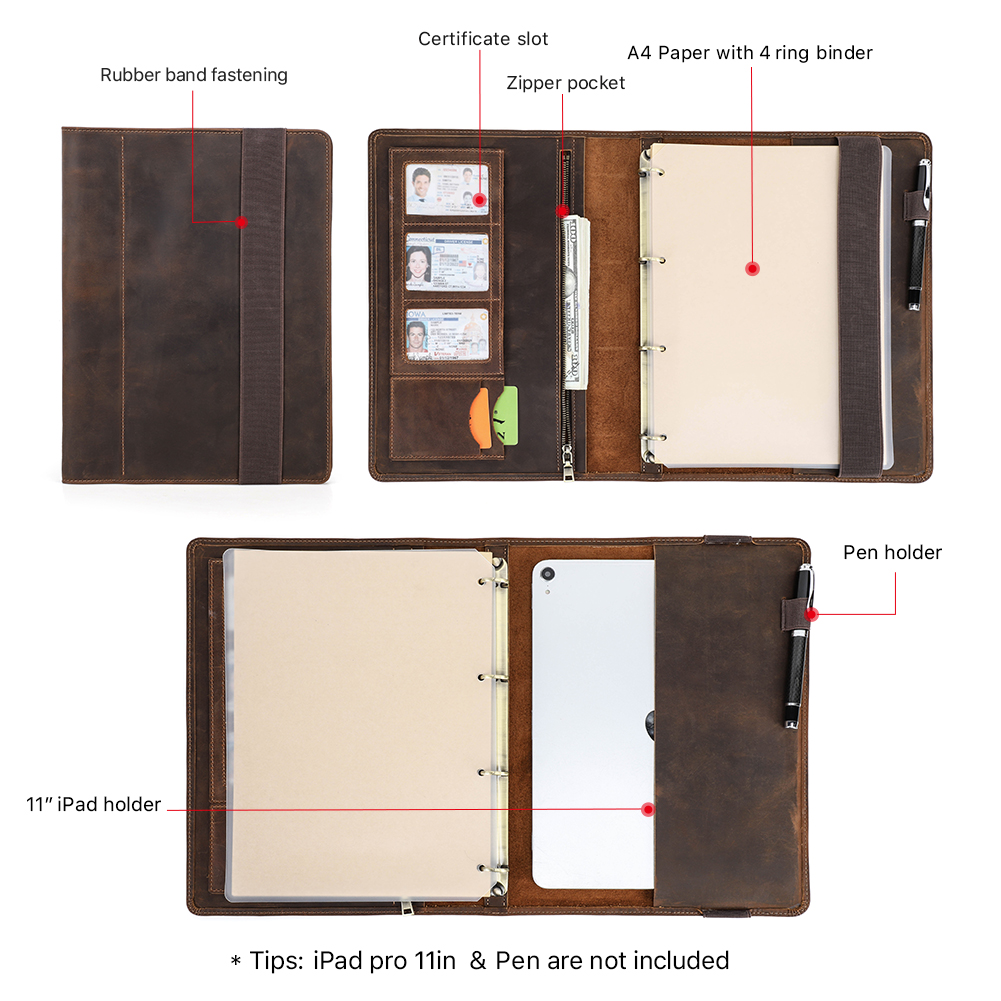 Dompet sampul kulit Notebook A - Ring Binder Box ulasan dan harga